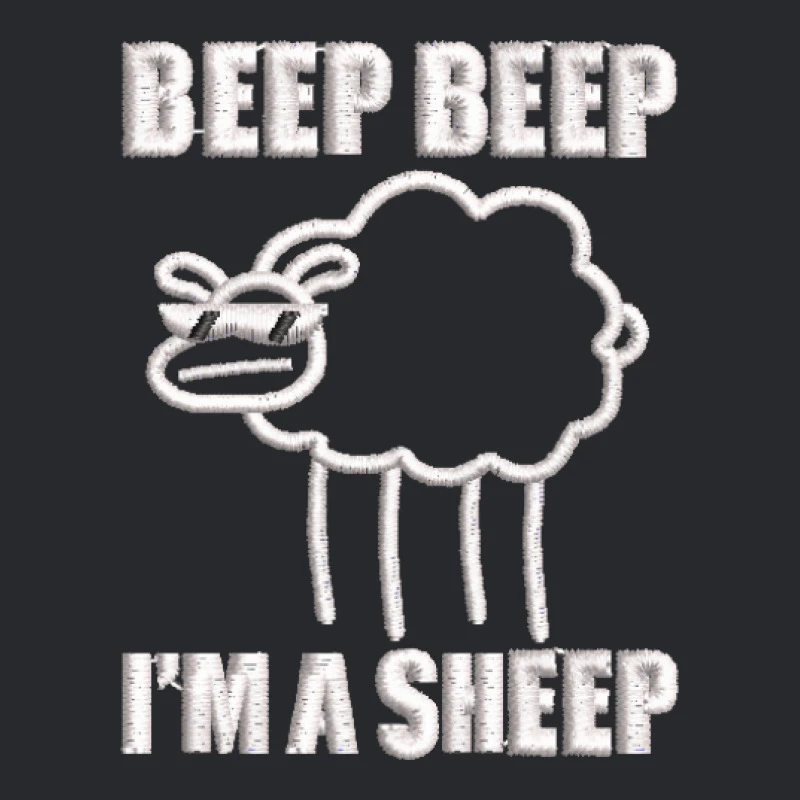 Beep Beep I'm A Sheep Embroidered Hat Trucker Cap 4 Beep Beep I'm A Sheep Embroidered Hat Trucker Cap - Image 4