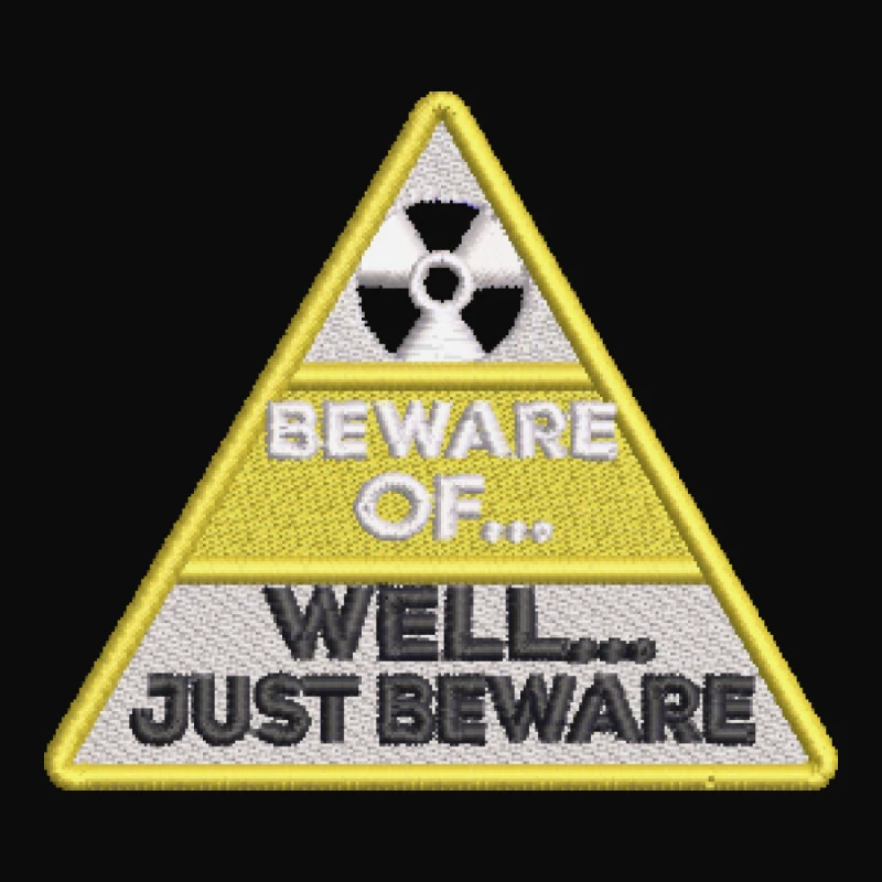 Beware Embroidered Hat Knit Cap 3 Beware Embroidered Hat Knit Cap - Image 3