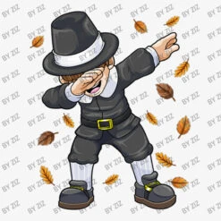 Dabbing Pilgrim Boy Thanksgiving Day Funny Dab Boy Ladies Fitted T-Shirt -ThreadNest Store d.2526164085.25063647.s3.1 f6f6f6 Wml6 800x800 1