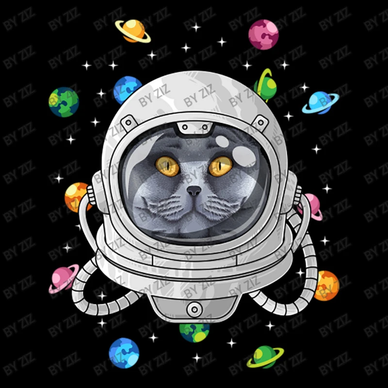 British Shorthair Astronaut Deep In Space Cosmic U Adjustable Cap 3 British Shorthair Astronaut Deep In Space Cosmic U Adjustable Cap - Image 3