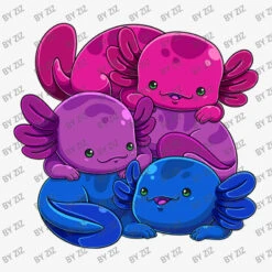 Bisexual Axolotl Pile Bi Pride Flag Lgbtq Gay Prid Ladies Fitted T-Shirt -ThreadNest Store d.2526187554.25068429.s3.1 f6f6f6 Wml6 800x800 1