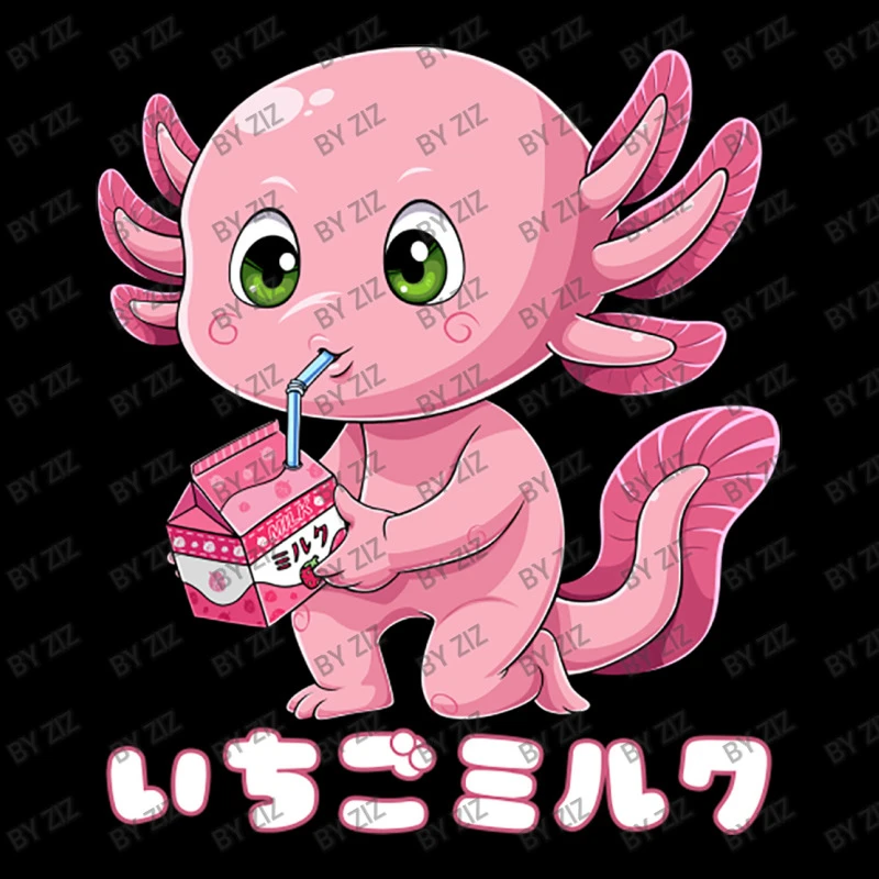 Axolotl Strawberry Milkshake Carton Kawaii Japanes Adjustable Cap 3 Axolotl Strawberry Milkshake Carton Kawaii Japanes Adjustable Cap - Image 3