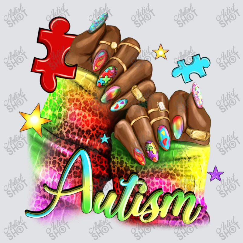 Black Woman Autism Nails Bucket Hat 2 Black Woman Autism Nails Bucket Hat - Image 2