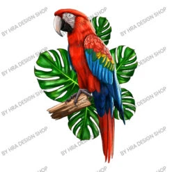 Macaw Parrot With Tropical Leaves Women's V-Neck T-Shirt -ThreadNest Store d.2526573823.25093685.s3.1 ffffff SFJBIERlc2lnbiBTaG9w 800x800 1