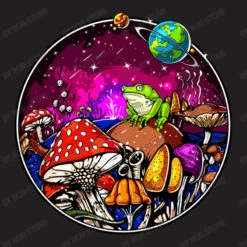 Magic Mushrooms Psilocybin Psychedelic Frog T-Shirt -ThreadNest Store d.2526648134.25082860.s3.1 211f20 Um9iIFN0b3Jl 800x800 1