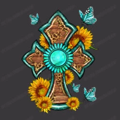 Western Gemstone Cross With Sunflowers And Butterf Ladies Curvy T-Shirt -ThreadNest Store d.2526680565.25095120.s3.1 39373a SFJBIERlc2lnbiBTaG9w 800x800 1