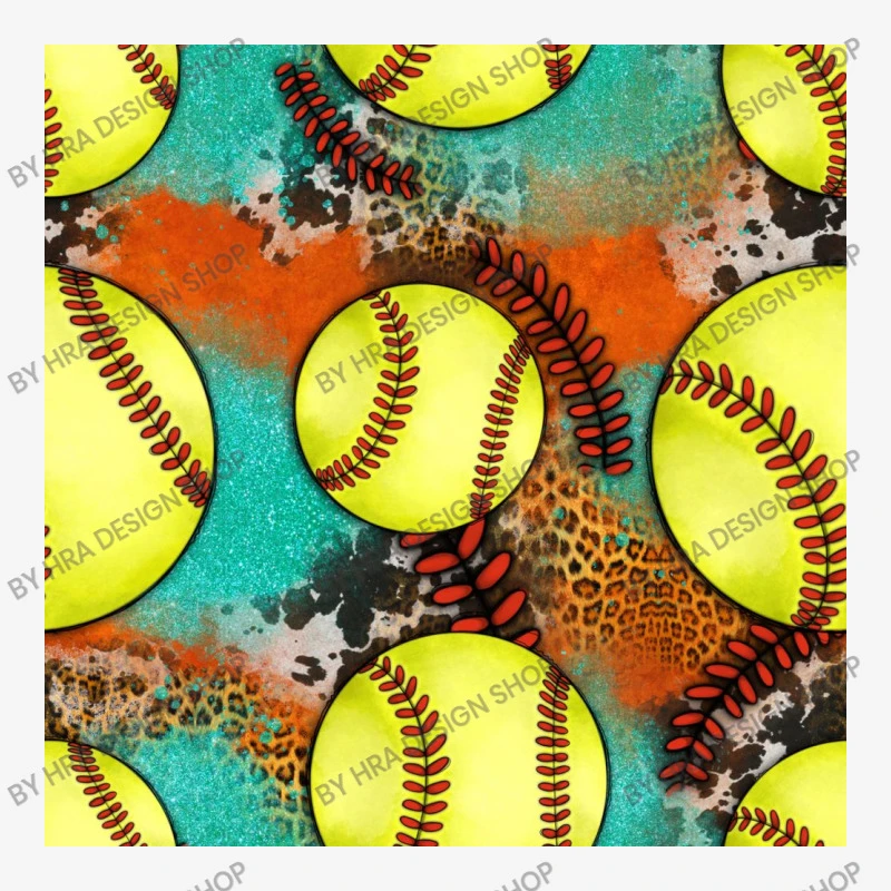 Softball Seamless Pattern Baby Bibs 2 Softball Seamless Pattern Baby Bibs - Image 2