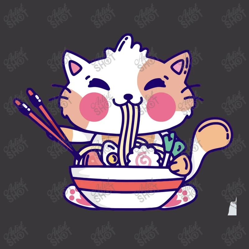 Cat Ramen Ladies Curvy T-Shirt 3 Cat Ramen Ladies Curvy T-Shirt - Image 3