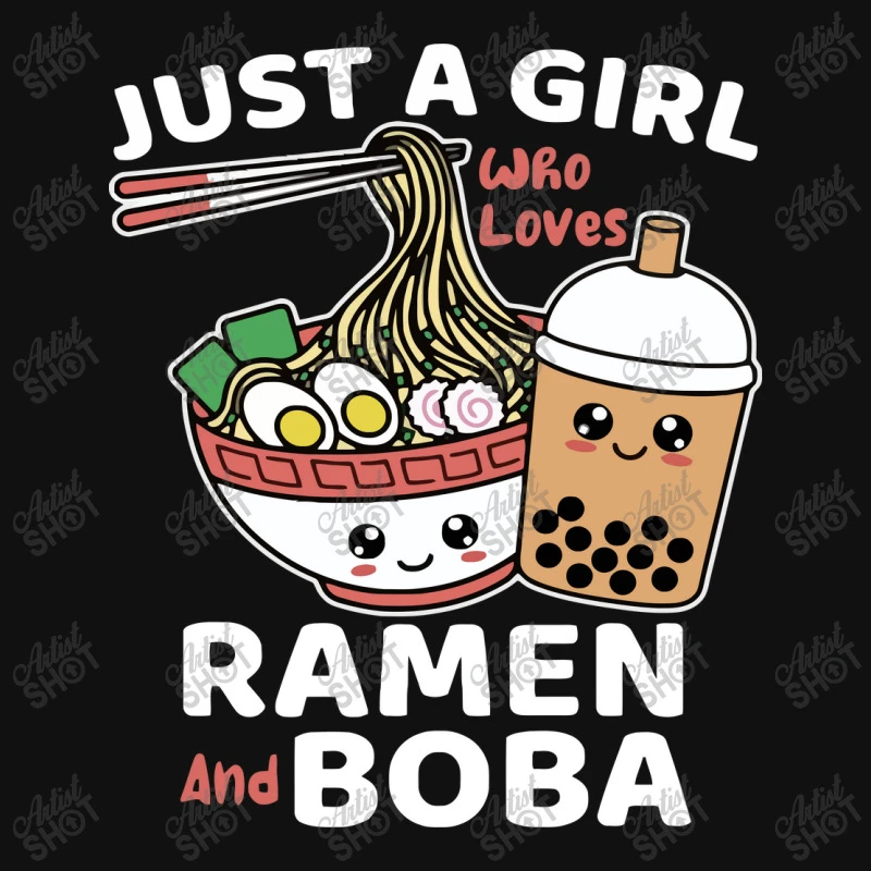 Just A Girl Who Loves Ramen And Boba Baby Bibs 2 Just A Girl Who Loves Ramen And Boba Baby Bibs - Image 2