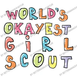World S Okayest Girl Scout Gift Idea Women's V-Neck T-Shirt -ThreadNest Store d.2527000067.25082458.s3.1 ffffff QmV0dGVyTWFudWZha3R1cg 800x800 1
