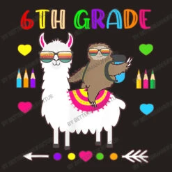 Sloth Llama 6th Grade Squad Teacher Student Back T Tank Top -ThreadNest Store d.2527024430.25094038.s3.1 25201d QmV0dGVyTWFudWZha3R1cg 800x800 1