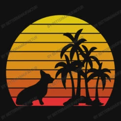Retro Vintage Corgi Sunset Palm Trees Beach Silhou All Over Women's T-shirt -ThreadNest Store d.2527028741.25097673.s3.1 111111 QmV0dGVyTWFudWZha3R1cg 800x800 1