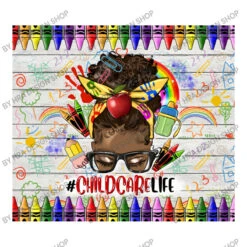 Childcare Life Teacher Life Afro Messy Bun Crop Top -ThreadNest Store d.2527092373.25097458.s3.1 ffffff SFJBIERlc2lnbiBTaG9w 800x800 1
