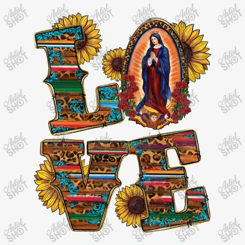Sunflower Love Lady Of Guadalupe All Over Women's T-shirt 5 Sunflower Love Lady Of Guadalupe All Over Women's T-shirt - Image 5