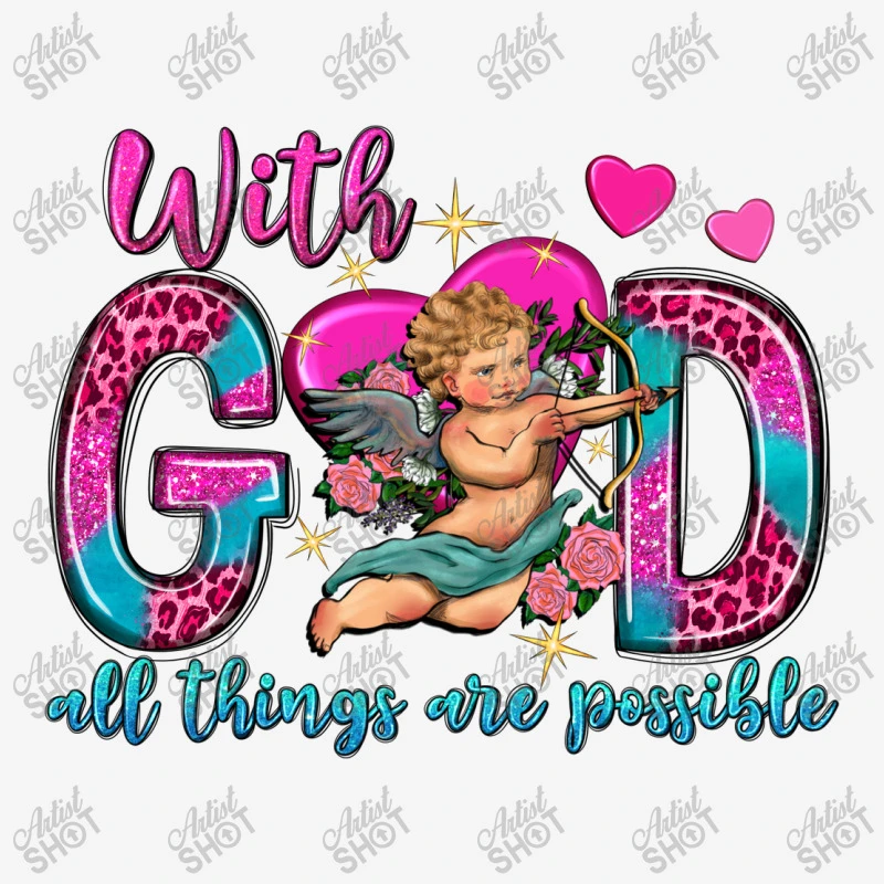 With God All Things Are Possible And Cupid Slide Sandal 4 With God All Things Are Possible And Cupid Slide Sandal - Image 4