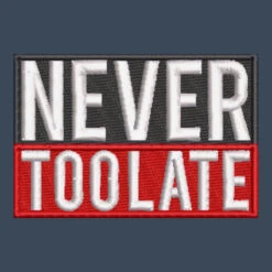 Never Too Late Embroidered Hat Flat Bill Snapback Cap -ThreadNest Store d.26373299.340919.s3.1 3b4858 bm9uZQ 800x800 1