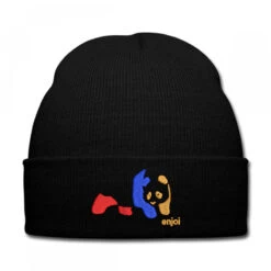 Panda Enjoi Embroidered Hat Knit Cap