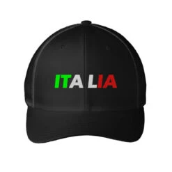 Italia Embroidery Embroidered Hat Embroidered Mesh Cap