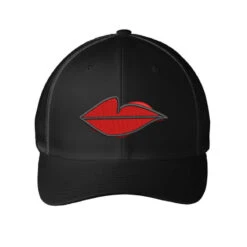 Red Lips As Seen On Villanelle Baseball Embroidered Hat Embroidered Mesh Cap