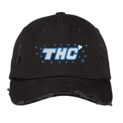Thc Embroidered Hat Distressed Cap