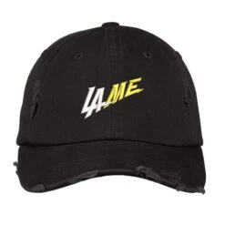 La Me Hat Embroidered Hat Distressed Cap