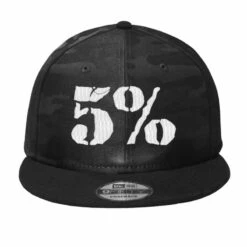 5 Percent Embroidery Embroidered Hat Camo Snapback