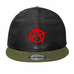 Anarchy Embroidery Embroidered Hat Camo Snapback