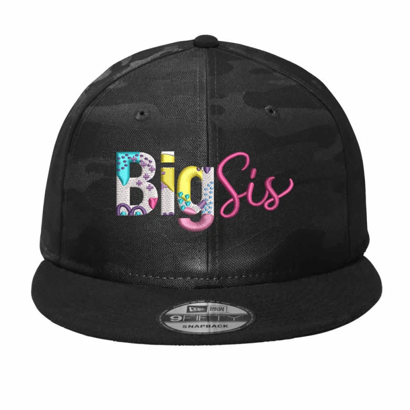 Big Sis Embroidered Hat Camo Snapback 1 Big Sis Embroidered Hat Camo Snapback