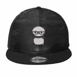Lil Panda Embroidered Hat Camo Snapback