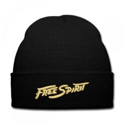 Free Spirit Embroidered Hat Knit Cap