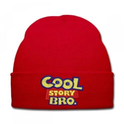 Cool Story Embroidered Knit Cap