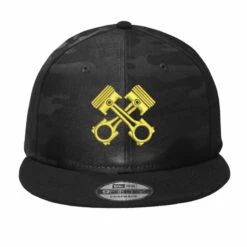 Golden Embroidered Camo Snapback