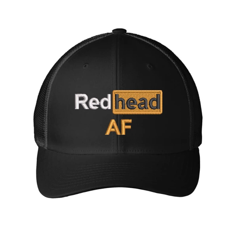 Red Head Af Embroidered Embroidered Mesh Cap 1 Red Head Af Embroidered Embroidered Mesh Cap