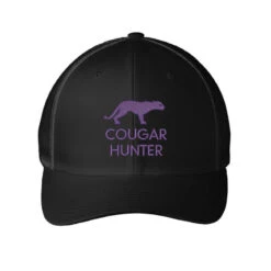 Cougar Hunter Embroidered Hat Embroidered Mesh Cap