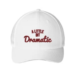 A Little Bit Dramatic Embroidered Hat Embroidered Mesh Cap
