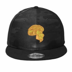 Lion Embroidered Hat Camo Snapback