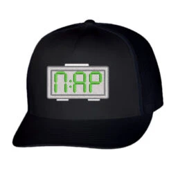 Digital Clock Embroidered Hat Trucker Cap