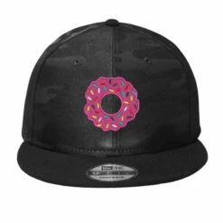 Donut Embroidered Hat Camo Snapback