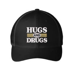 Hug And Drugs Embroidered Hat Embroidered Mesh Cap
