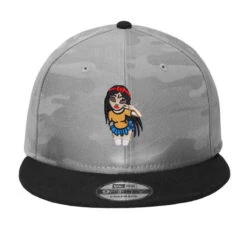 Girl Embroidered Hat Camo Snapback