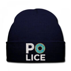 Police Embroidered Hat Knit Cap