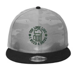 Beer Hat Embroidered Hat Camo Snapback