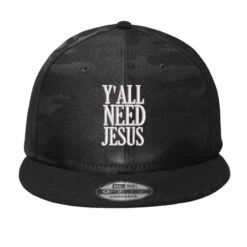 Y'all Need Jesus Embroidered Hat Camo Snapback