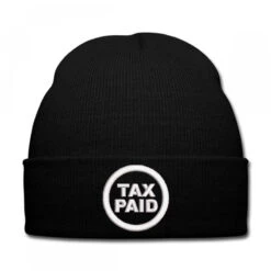 Tax Paid Embroidered Hat Knit Cap