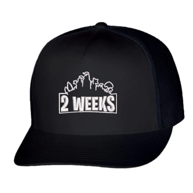 2 Weeks Embroidered Hat Trucker Cap 1 2 Weeks Embroidered Hat Trucker Cap