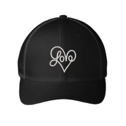 Love Embroidered Hat Embroidered Mesh Cap