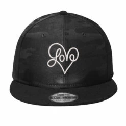 Love Embroidered Hat Camo Snapback