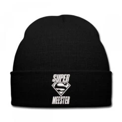 Super Meester Embroidered Hat Knit Cap