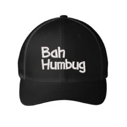 Bah Humbag Embroidered Hat Embroidered Mesh Cap