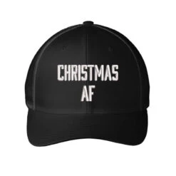 Chrıstmas Af Embroidered Hat, Embroidered Mesh Cap